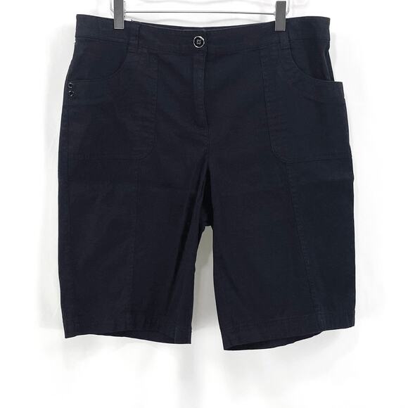 KAREN SCOTT Black Straight Fit Tailored Chino Short - Picture 8 of 8